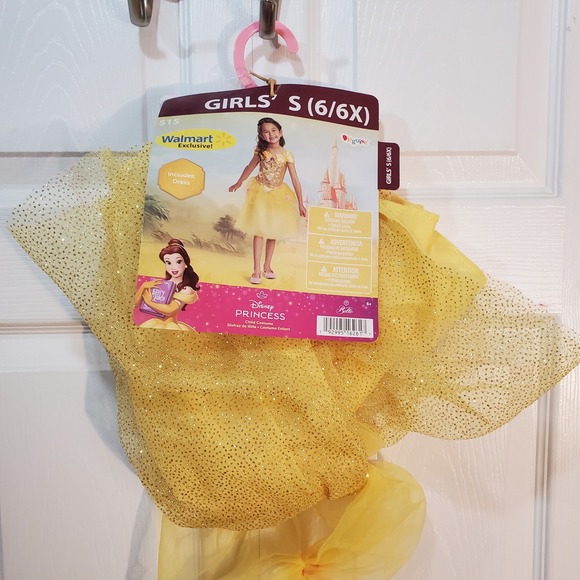Disney Princess Belle Costume Dress Walmart Exclusive Girls S (6/6X) New - Picture 4 of 5